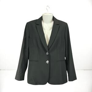 Antonio Melani Women's Black Two-Button Career Chic Front Blazer Lined | Size 14